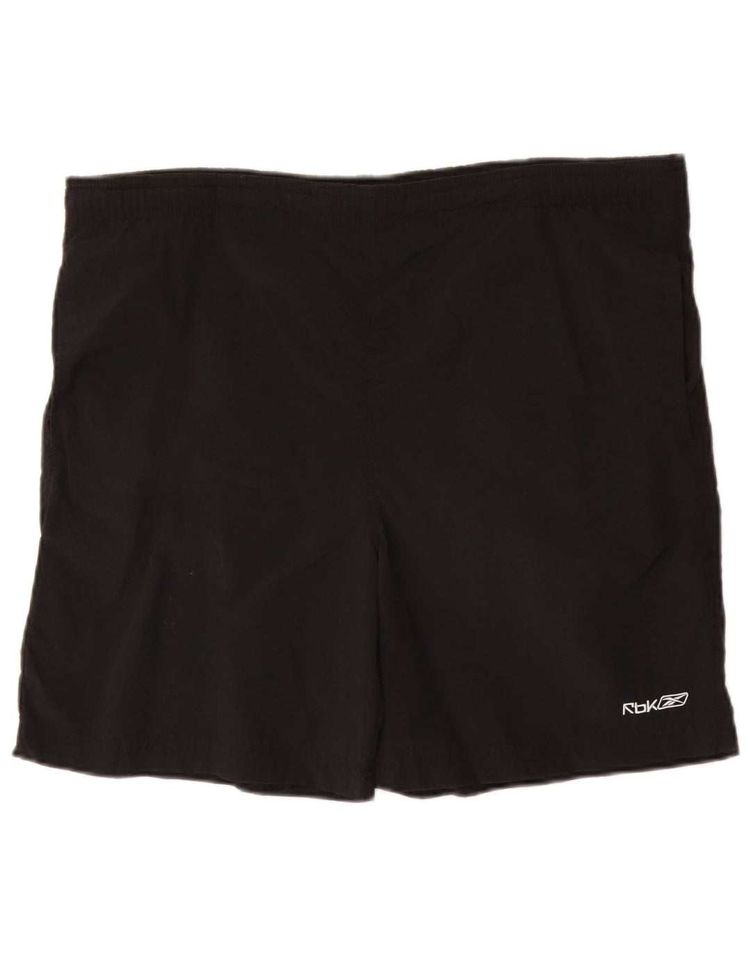 Shorts de natação masculinos Reebok grande nylon preto