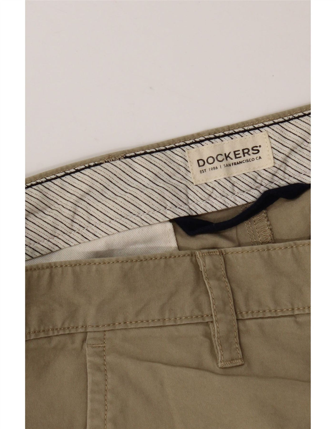 Dockers Mens Chino Shorts W36 Grande Algodão Cáqui