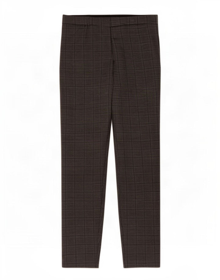 Zara Calça feminina casual slim grande W30 L24 cinza xadrez