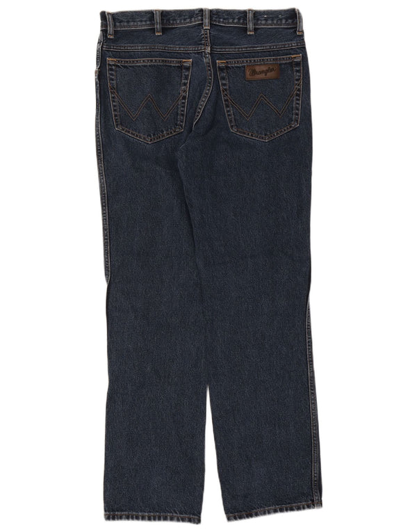 Wrangler Masculino Texas Straight Jeans W34 L32 Azul Marinho Algodão