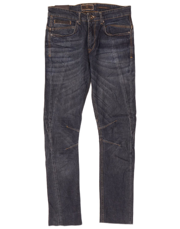 Zara Mens Slim Jeans EU 38 Pequeno W30 L30 Azul Marinho Algodão