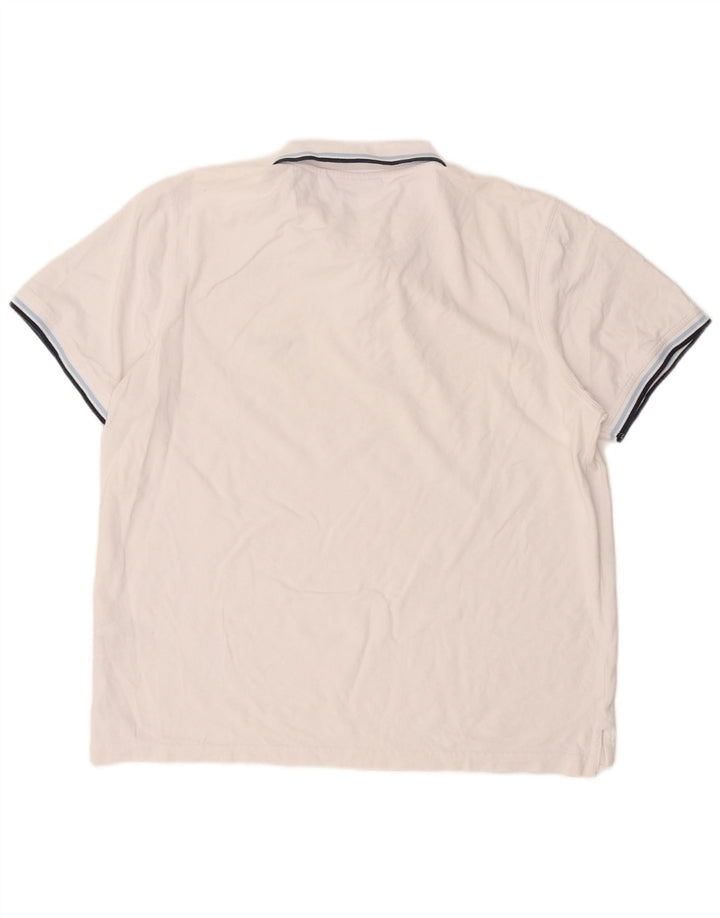 Camisa polo masculina Pierre Cardin Regular Fit grande algodão branco