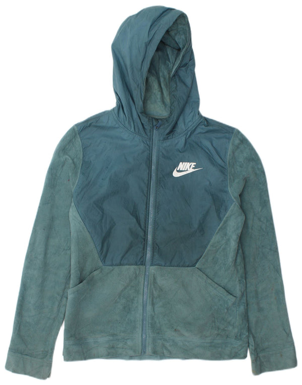 Jaqueta Nike Feminina de Lã com Capuz UK 18 XL Azul Poliéster