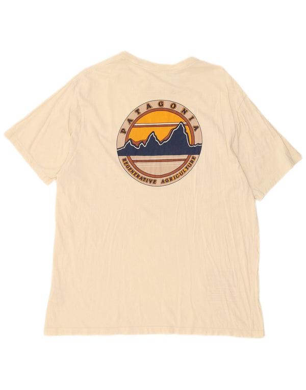 Camiseta masculina Patagonia Regular Fit Graphic Top Grande Bege