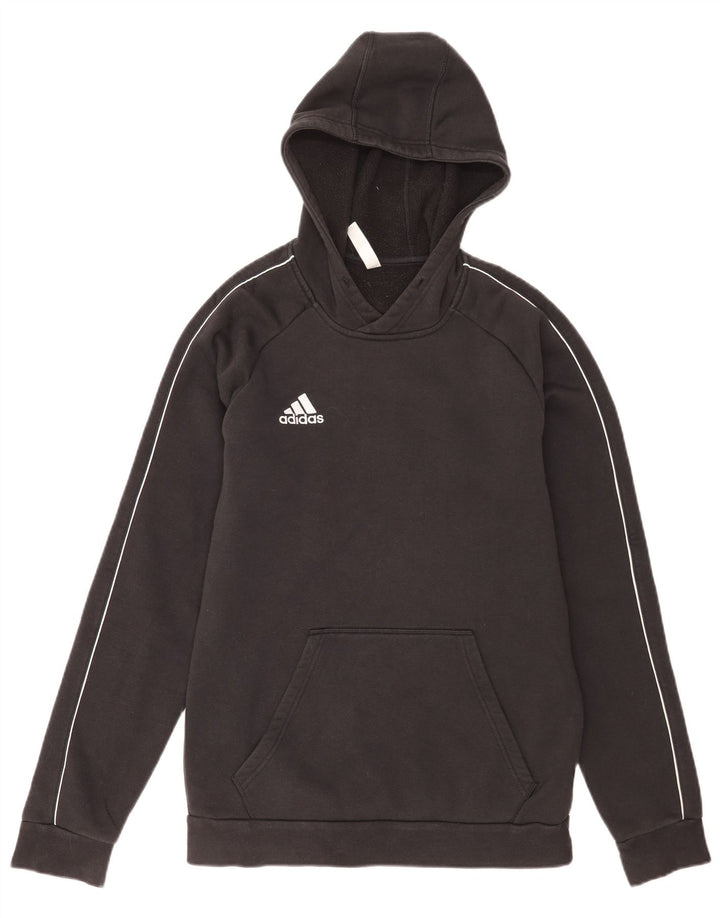 Adidas Mens Hoodie Jumper Médio Algodão Preto