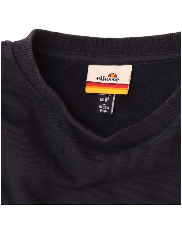 Ellesse moletom masculino gráfico jumper médio azul marinho algodão