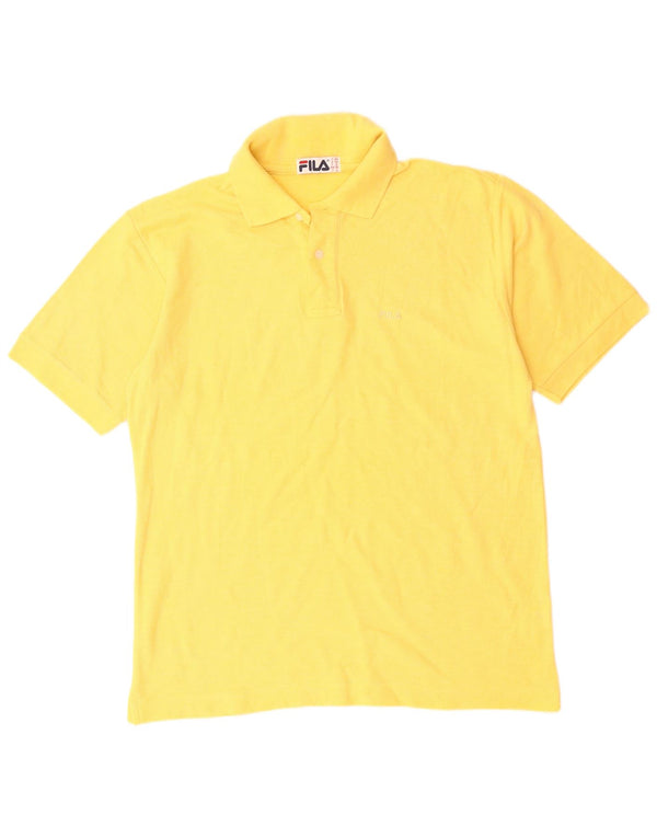 Camisa polo masculina FILA IT 48 algodão amarelo médio