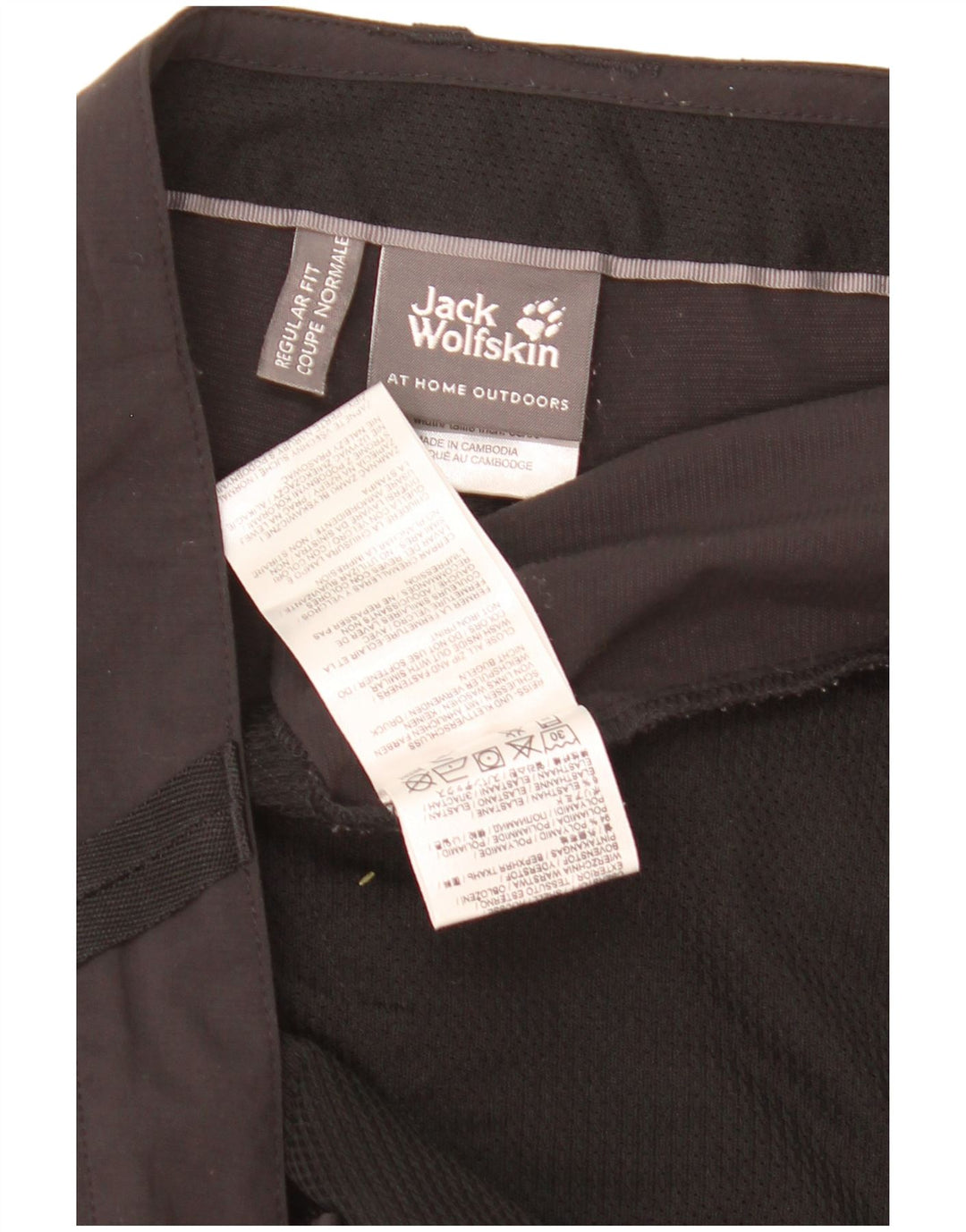 Shorts cargo masculino Jack Wolfskin UK 46 XL W40 preto poliamida