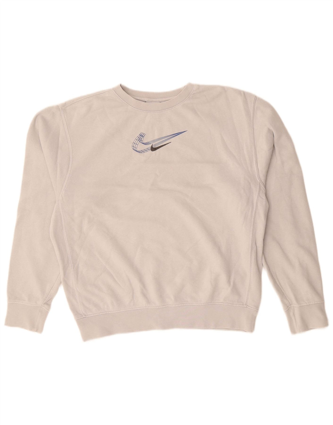 Moletom feminino Nike Jumper UK 8 pequeno cinza algodão