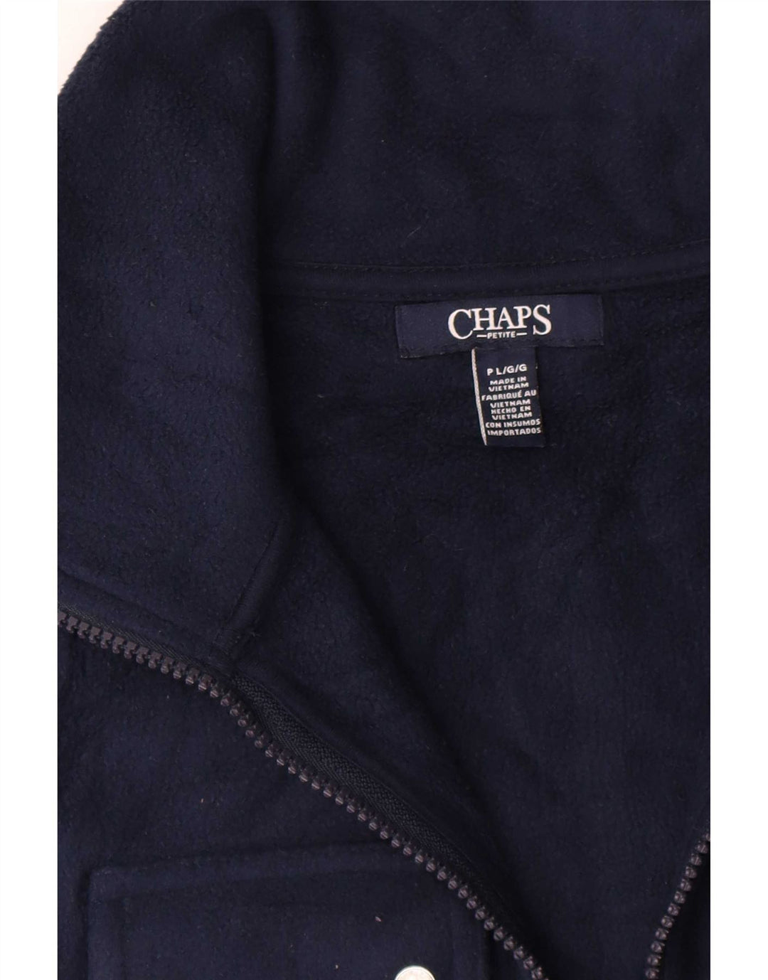 Chaps Womens Petite Fleece Gilet UK 16 Grande Poliéster Azul Marinho