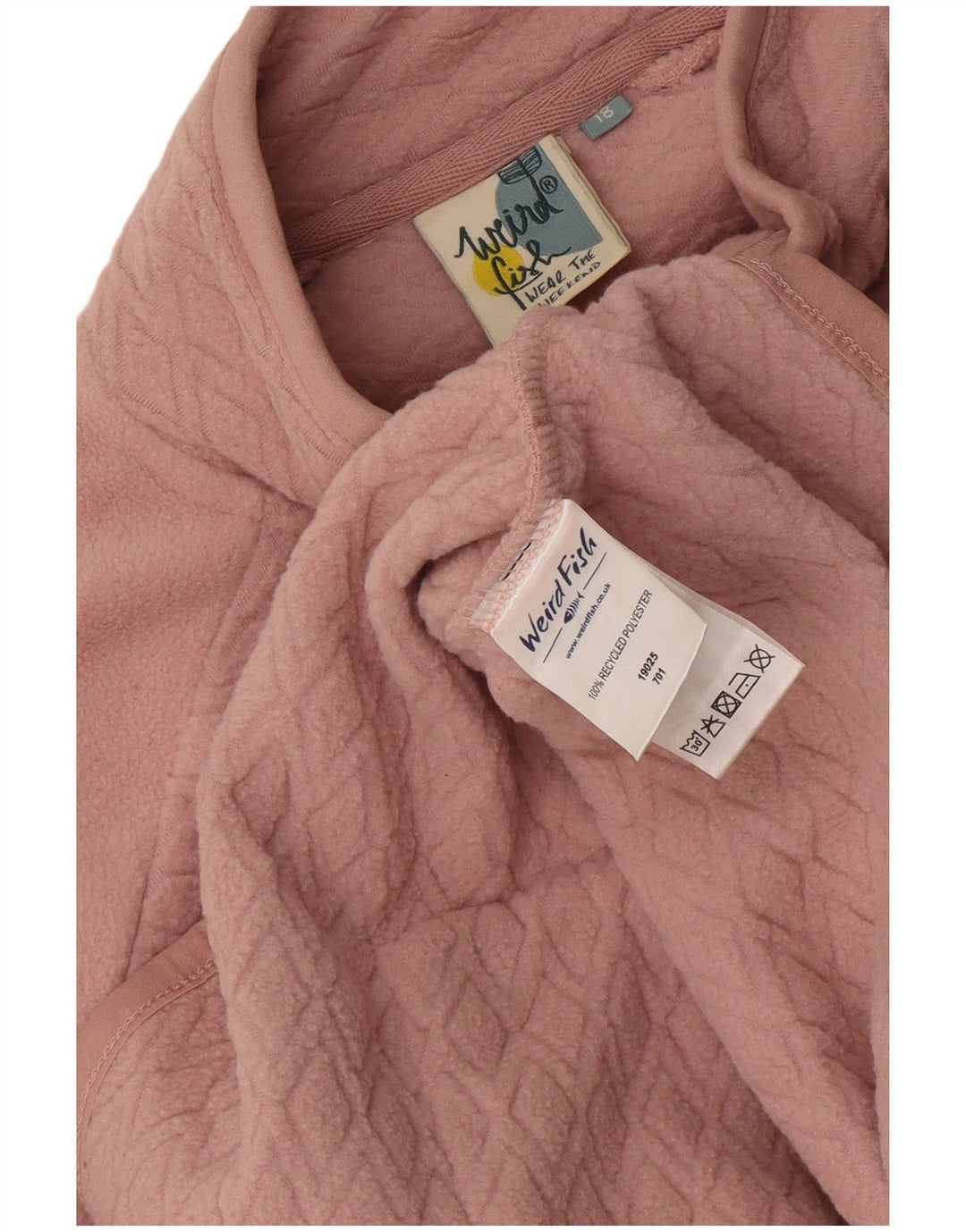 Jaqueta de lã feminina Weird Fish UK 18 XL poliéster rosa