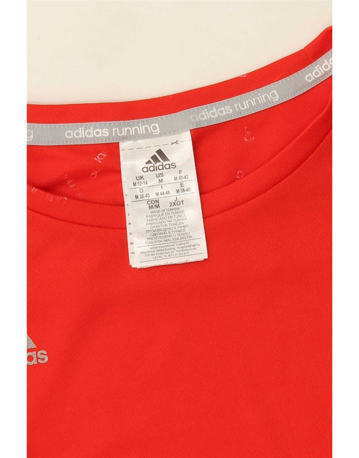 Camiseta Adidas Feminina Running Graphic Top UK 12/14 Médio Laranja Poliéster