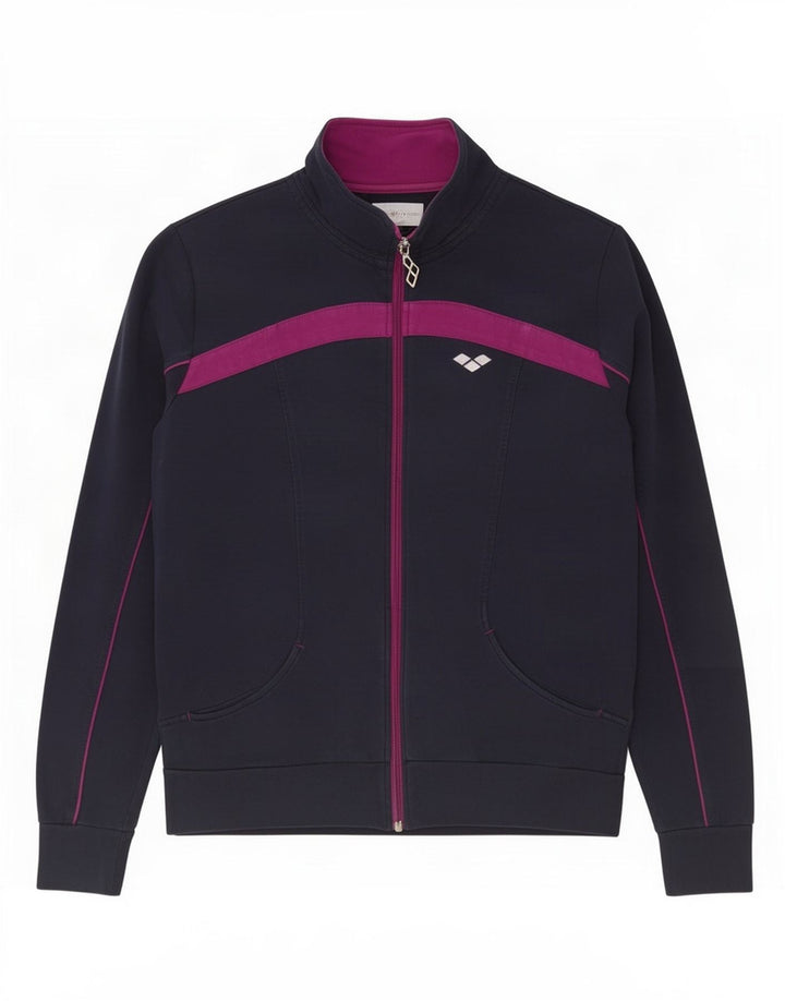 Jaqueta feminina de treino Arena UK 14 médio azul marinho colorblock