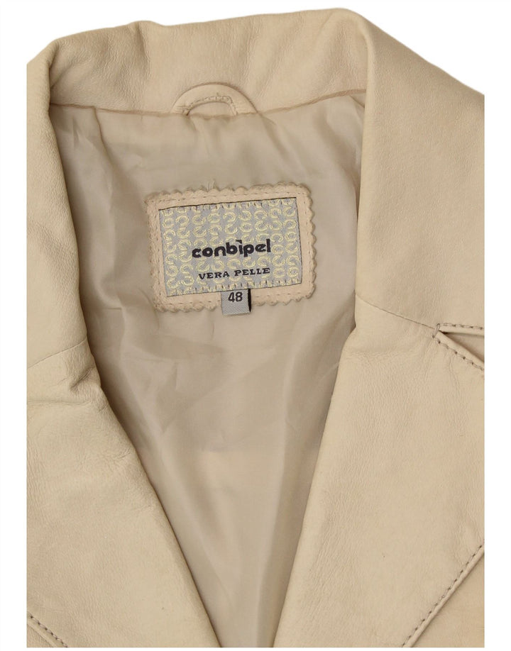 Casaco de couro feminino CONBIPEL IT 48 XL couro bege