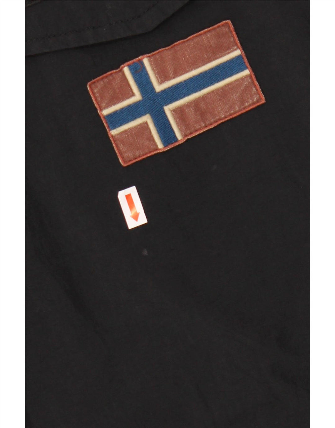 Jaqueta Anorak masculina com capuz gráfico NAPAPIJRI Reino Unido 36 poliéster preto pequeno