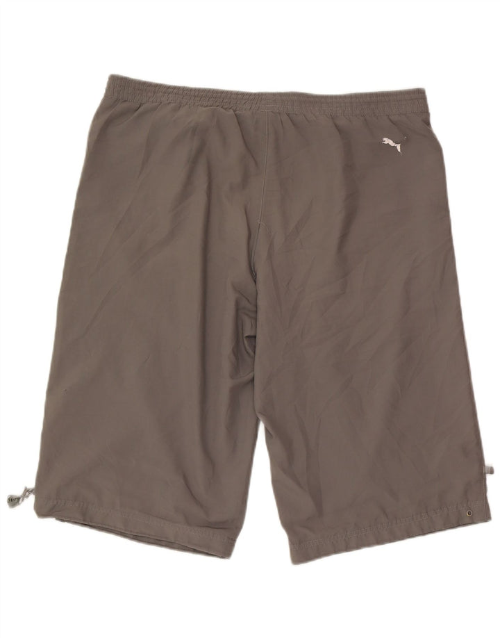 Shorts esportivos gráficos masculinos Puma grande poliéster cinza