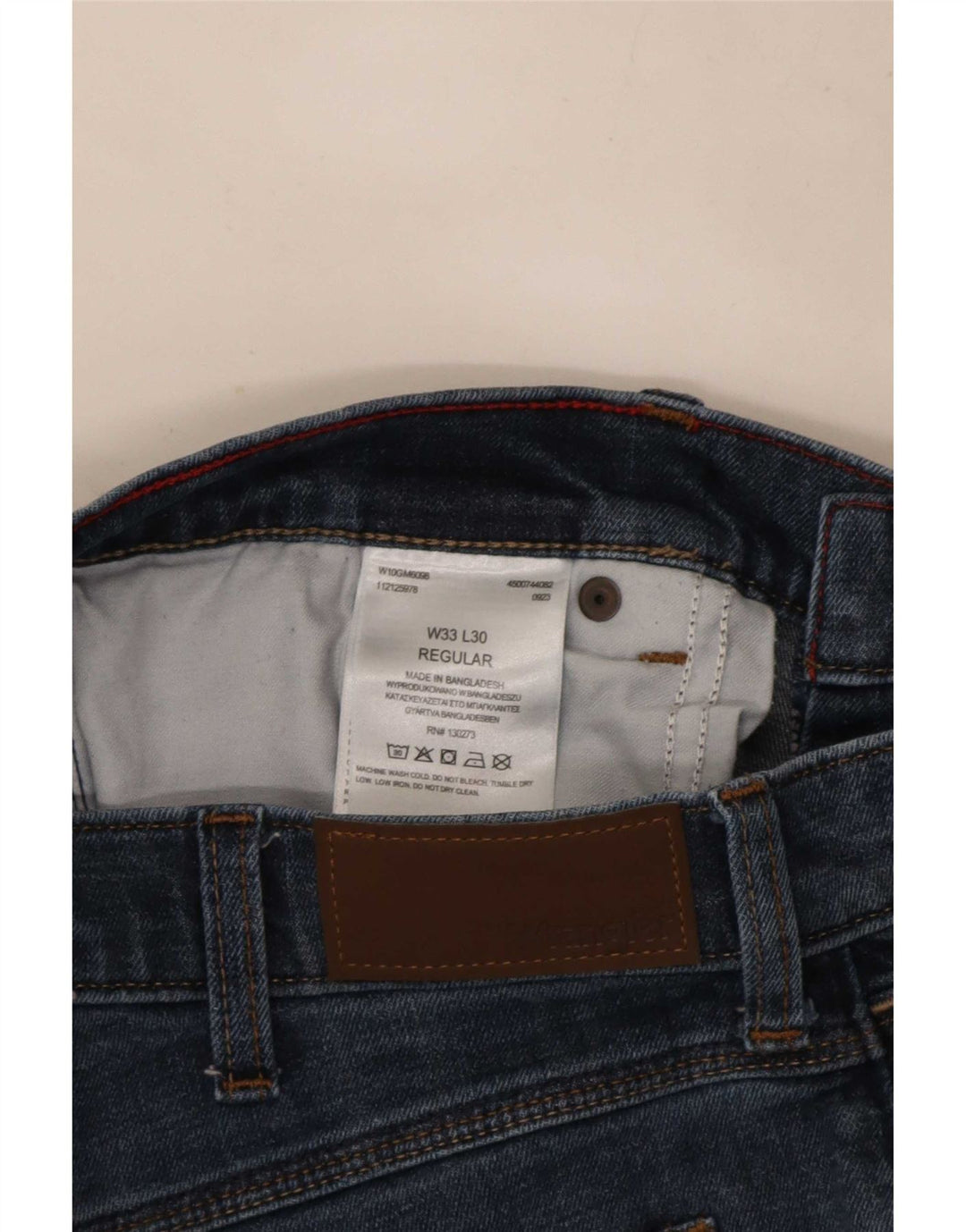 Wrangler Masculino Regular Straight Jeans W33 L30 Azul Algodão