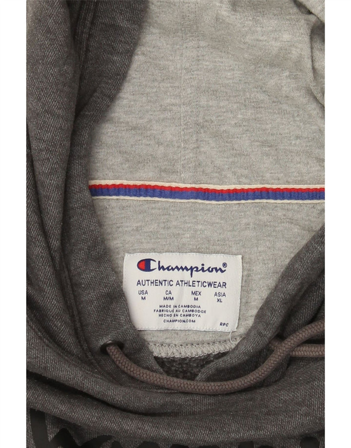 Jumper com capuz gráfico masculino Champion cinza médio manchado