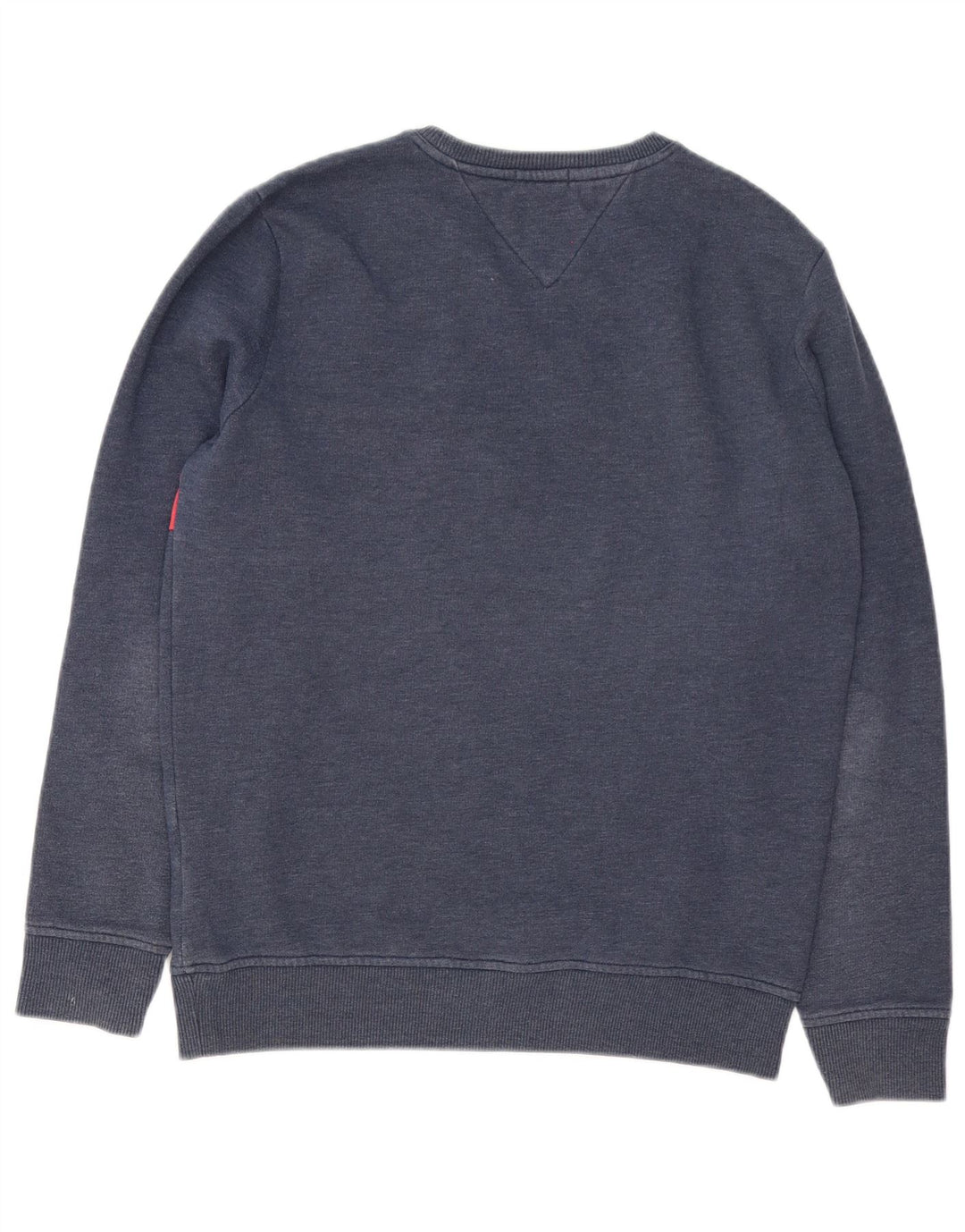 Tommy Hilfiger moletom gráfico masculino jumper médio azul marinho colorblock