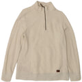 Suéter feminino L.L.Bean com zíper e gola grande, Reino Unido 10, pequeno, branco