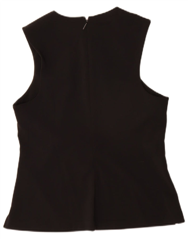 Blusa feminina sem mangas Calvin Klein Top IT 40 pequeno poliéster preto