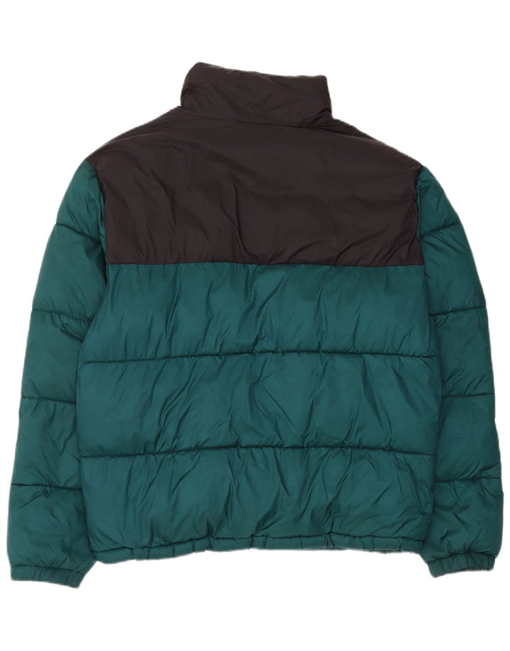 Ellesse Jaqueta masculina acolchoada UK 38 Medium Blue Colourblock Nylon
