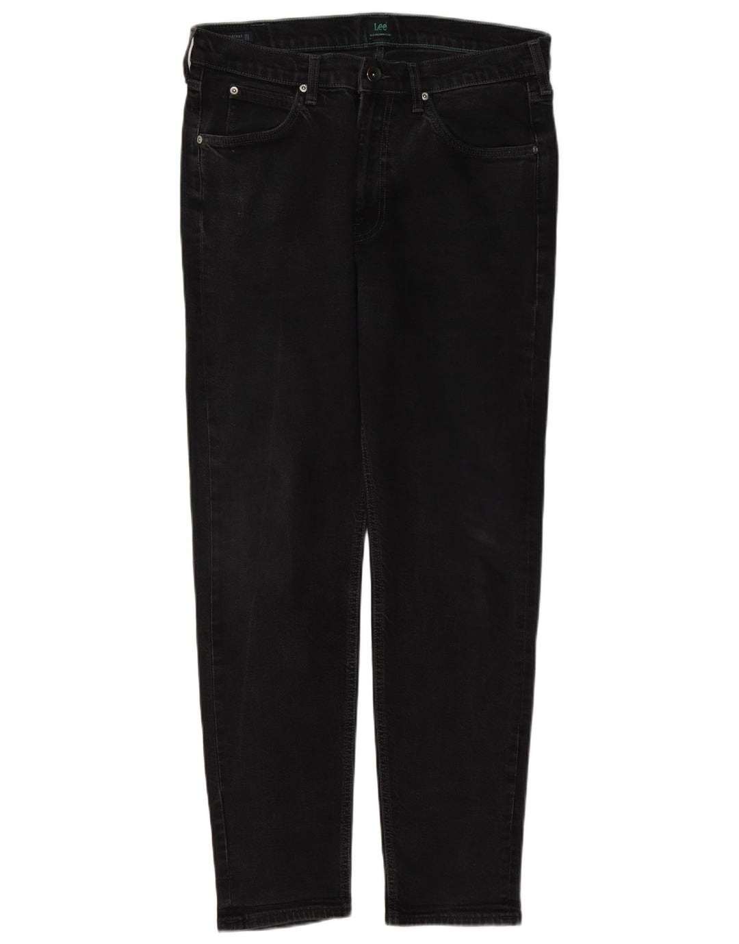 Lee Mens Austin Tapered Jeans W34 L32 Algodão Preto