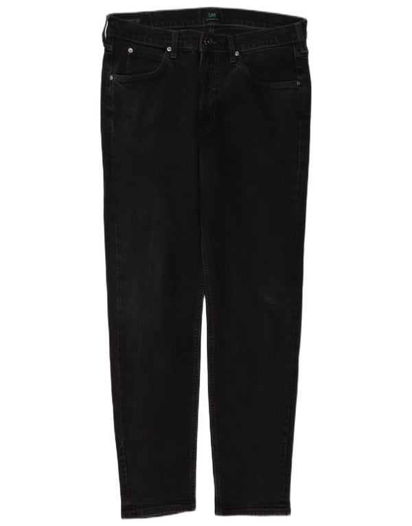 Lee Mens Austin Tapered Jeans W34 L32 Algodão Preto