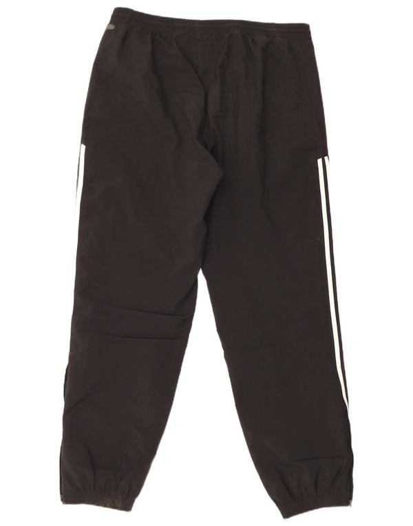 Calça de treino masculina Adidas Joggers UK 44/46 grande poliéster preto