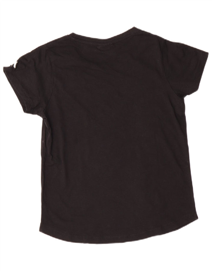 Camiseta feminina gráfica KAPPA UK 10 pequeno algodão preto