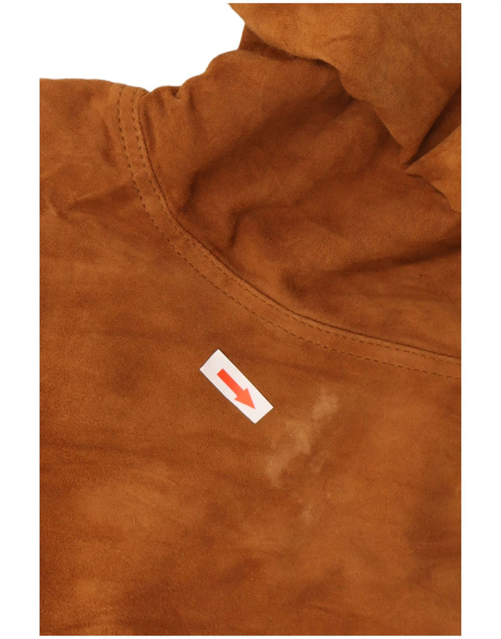 Jaqueta bomber masculina vintage de camurça IT 56 3XL camurça marrom