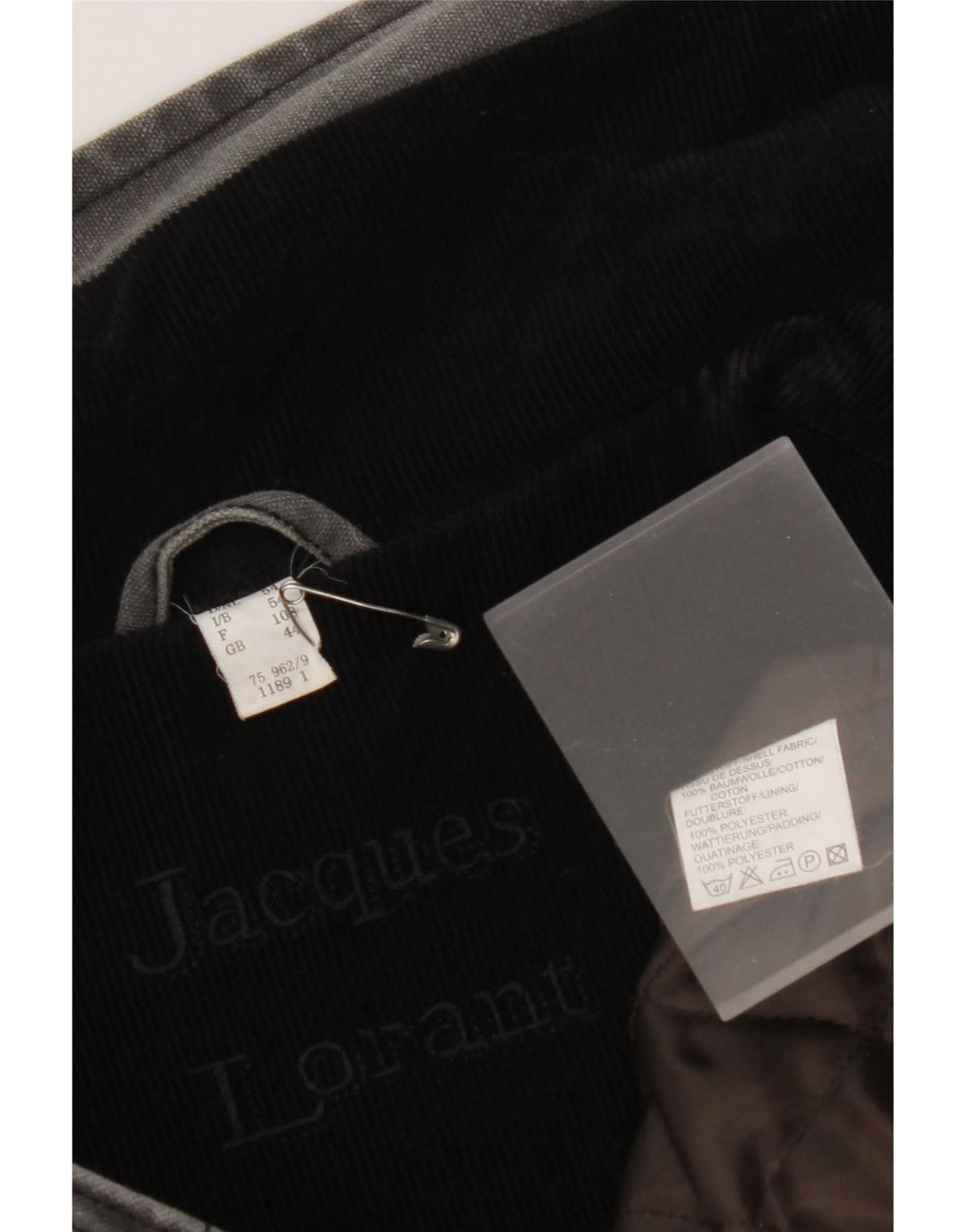 Jaqueta bomber masculina JACQUES LORANT UK 44 2XL algodão cinza