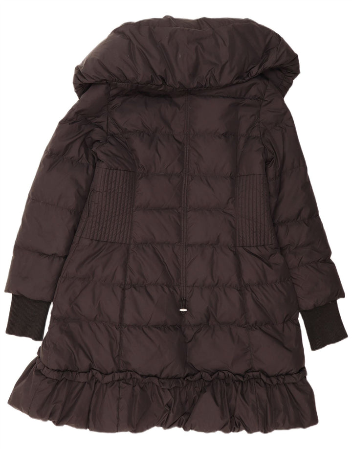 Casaco acolchoado feminino Karen Millen UK 14 grande poliamida preta
