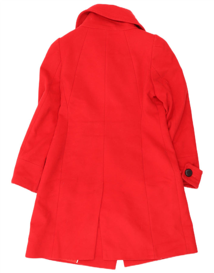 Casaco feminino com peito duplo Coast UK 12 lã vermelha média