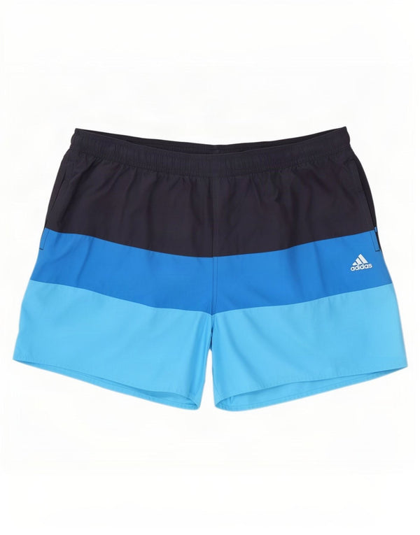 Shorts de natação masculino Adidas 2XL poliéster colorblock multicolorido