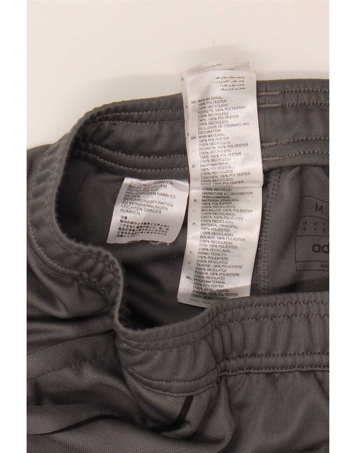 Adidas Mens Tracksuit Trousers Medium Grey Polyester