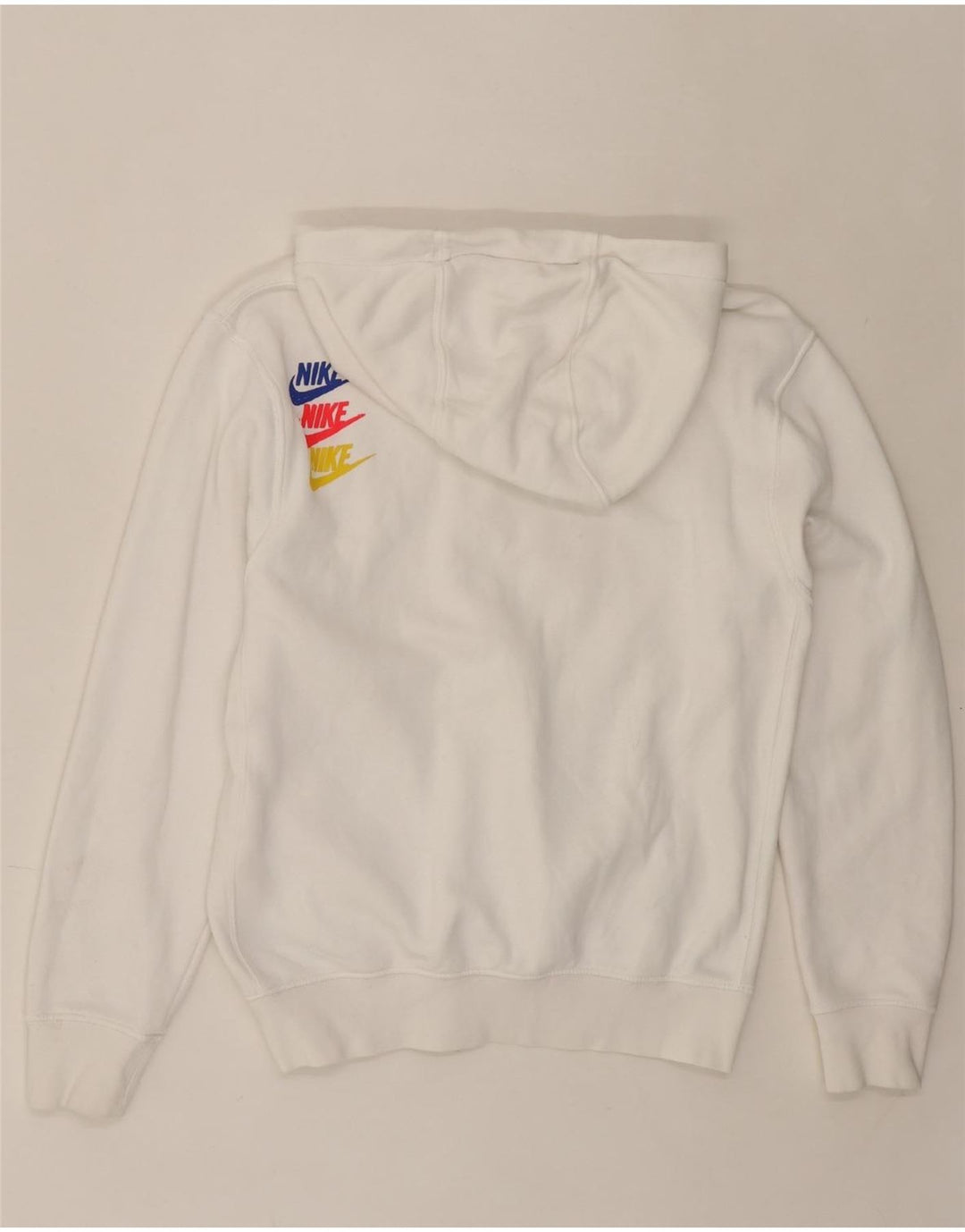 NIKE Mens Graphic Hoodie Jumper XS White Cotton Vintage Nike and Second-Hand Nike from Messina Hembry 