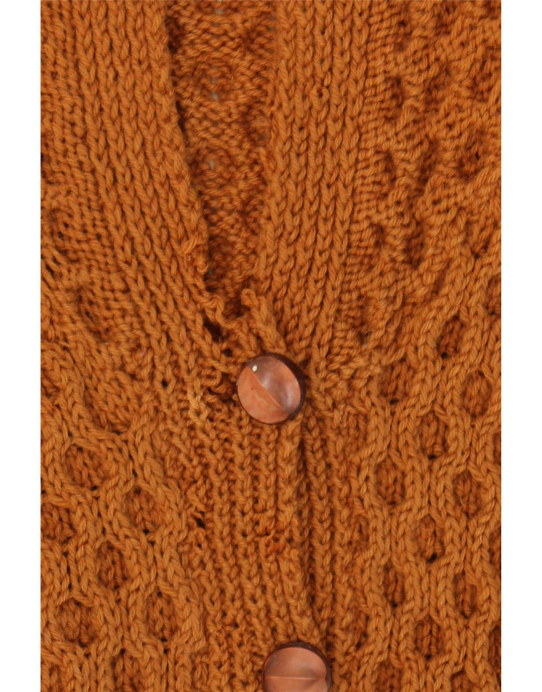 Suéter Cardigan Masculino Vintage UK 14 Marrom Médio