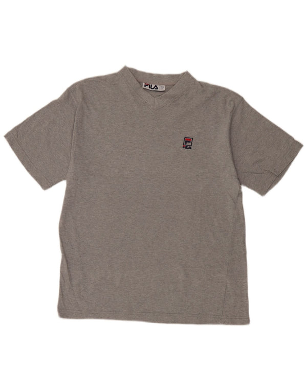Camiseta masculina Fila Top IT 46/48 pequena cinza manchada