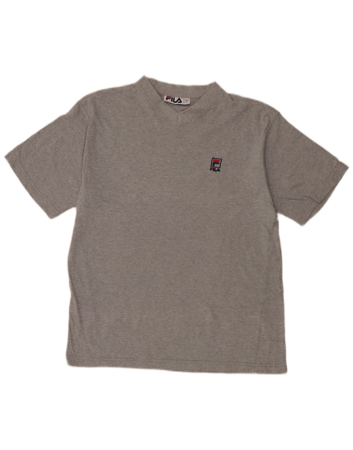 Camiseta masculina Fila Top IT 46/48 pequena cinza manchada