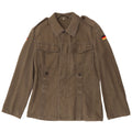 Camisa militar feminina vintage Reino Unido 10 pequena cáqui