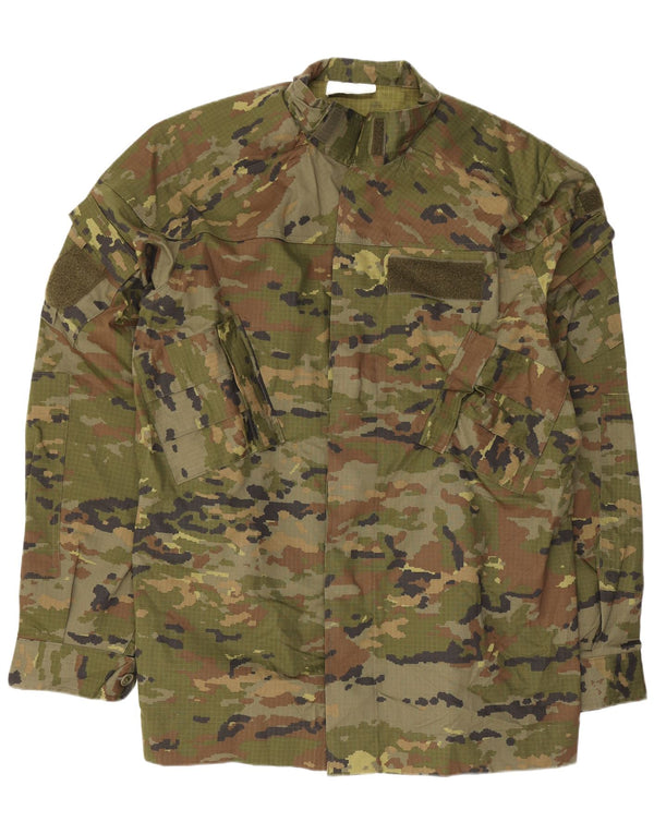 Camisa militar masculina vintage grande exército de algodão camuflado multicolorido