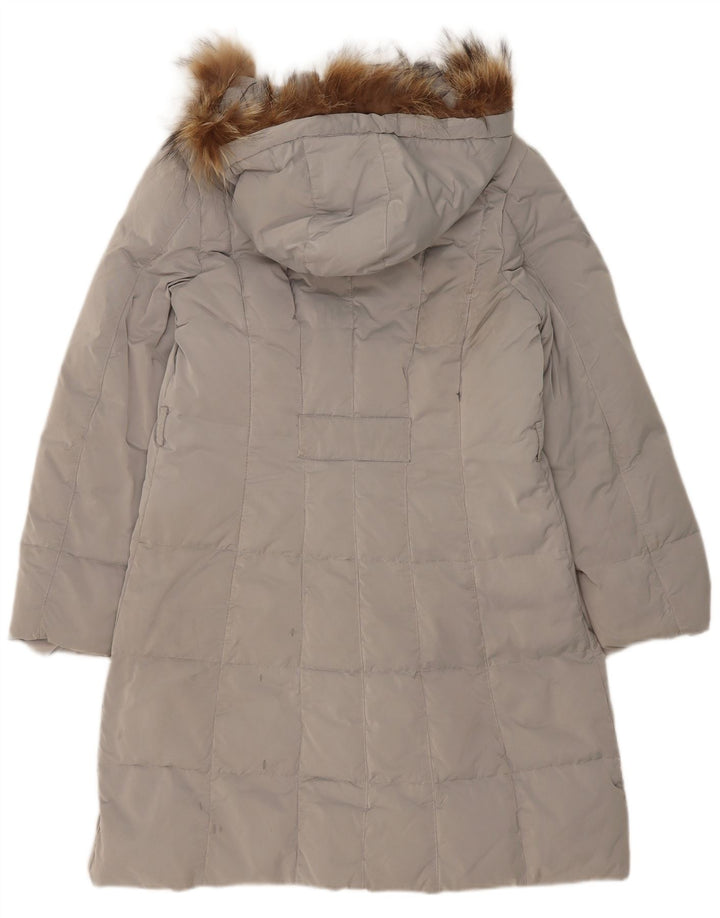 Casaco acolchoado com capuz feminino Sergio Tacchini IT 48 XL cinza poliéster