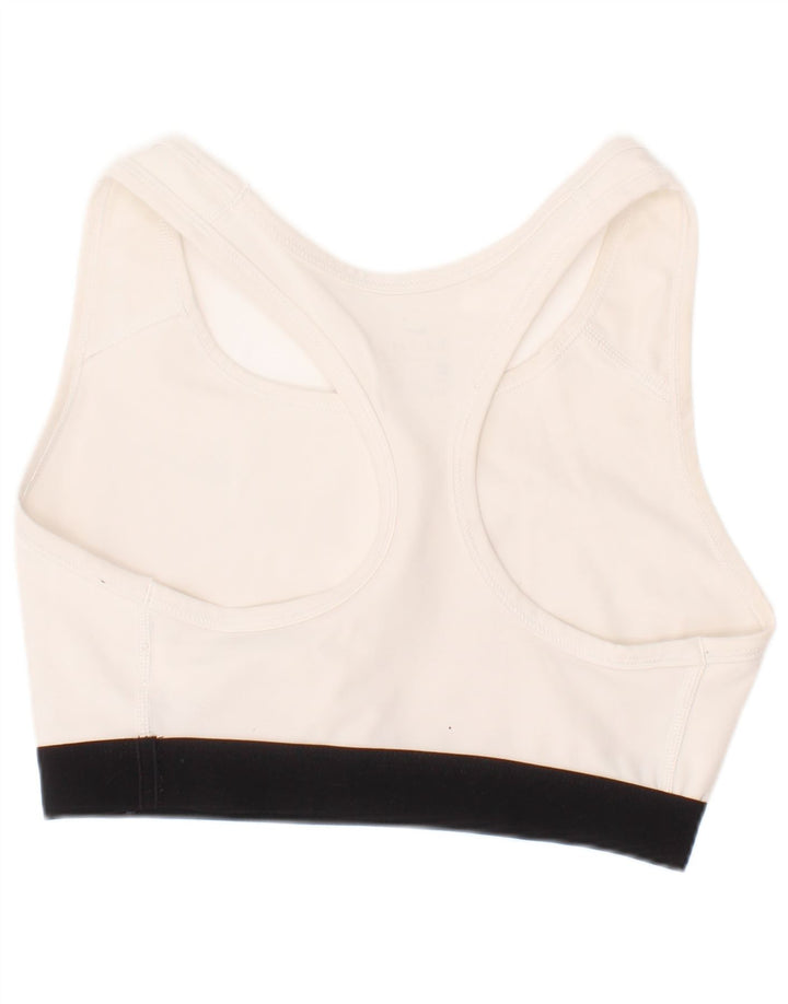 Sutiã esportivo Nike feminino Dri Fit Top pequeno branco poliéster esportivo