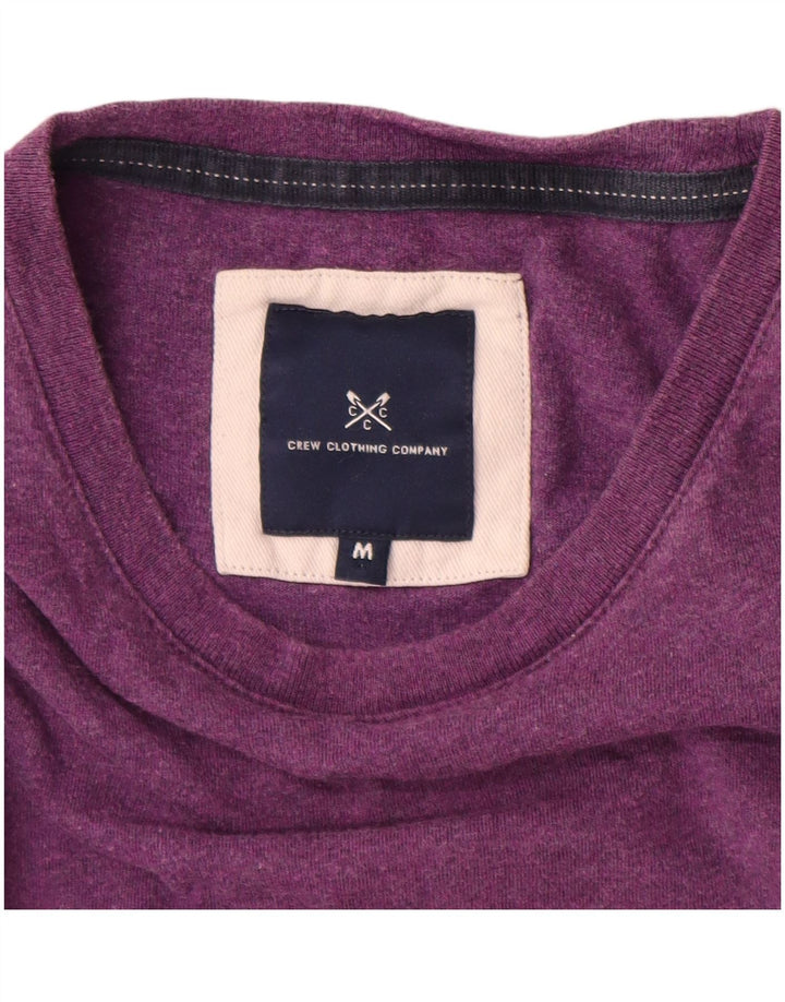 Camiseta masculina Crew Clothing Top médio algodão roxo