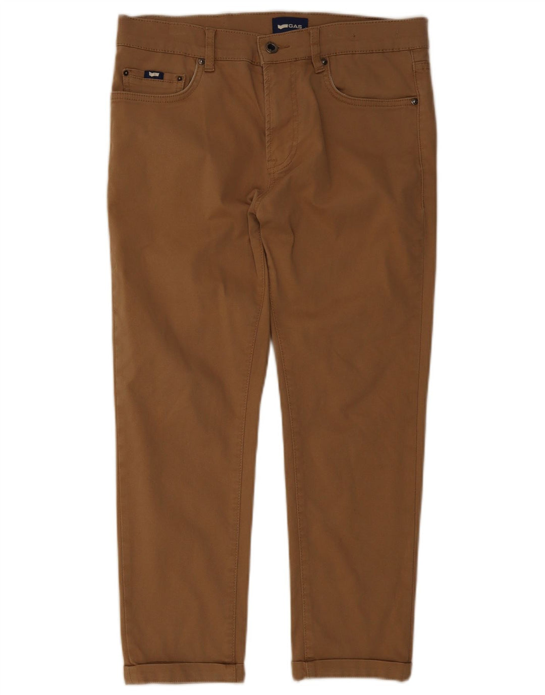 Calça cortada masculina Gas W32 L24 bege