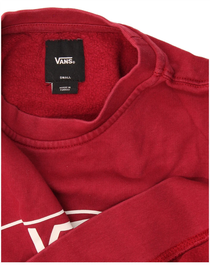 Vans Mens Graphic Moletom Jumper Pequeno Borgonha