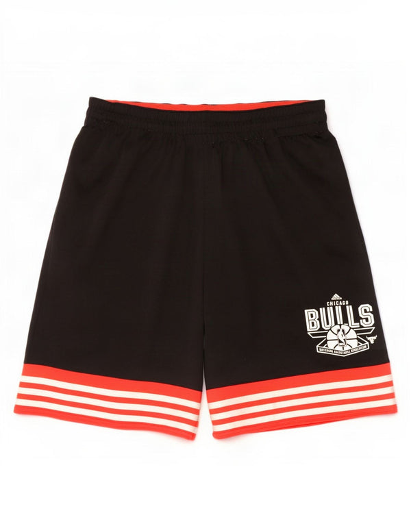 Shorts esportivos gráficos masculinos Adidas Chicago Bulls grande bloco colorido preto