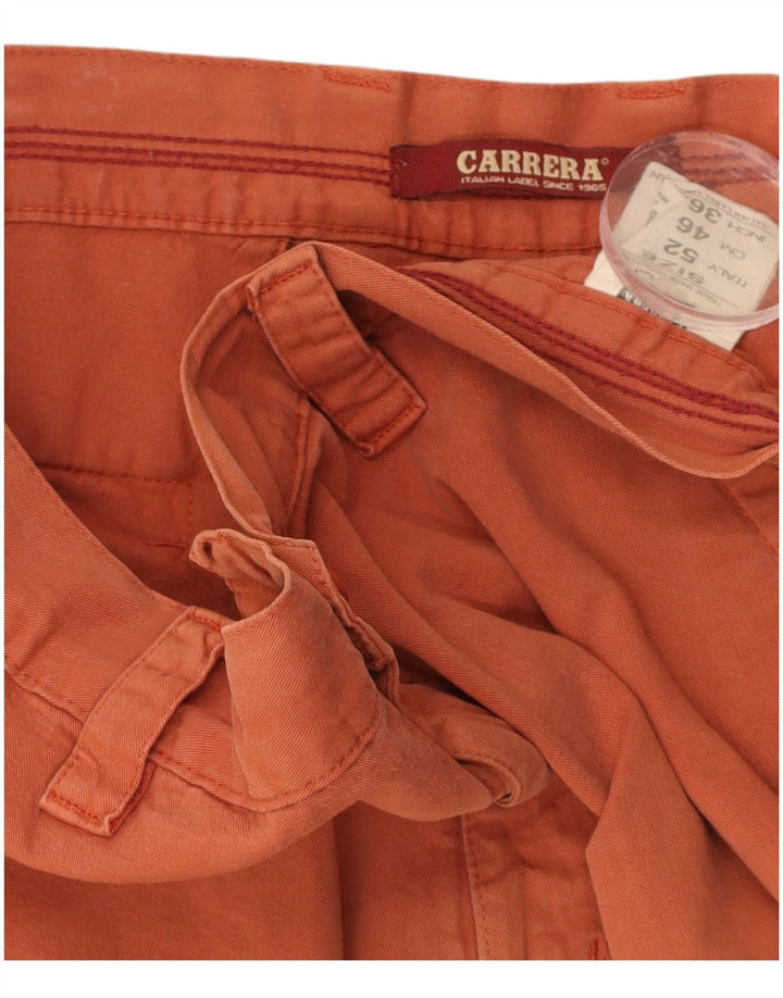 CARRERA Mens Chino Shorts W36 Grande Algodão Laranja