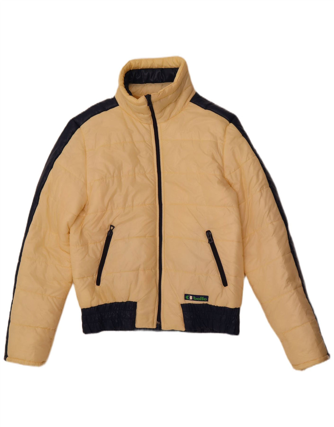 Jaqueta acolchoada masculina Belfe IT 50 grande bloco colorido bege